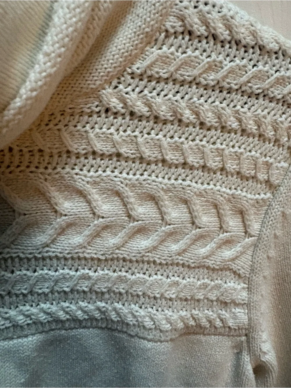 Jones New York Cream Cowl Neck Knit Sweater